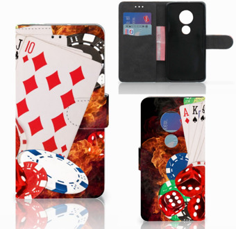 B2Ctelecom Motorola Moto G7 Play Bookcover hoesje Casino