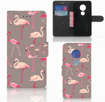 B2Ctelecom Motorola Moto G7 Play Bookcover hoesje Flamingo