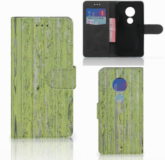 B2Ctelecom Motorola Moto G7 Play Bookcover hoesje Green Wood