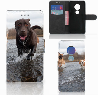 B2Ctelecom Motorola Moto G7 Play Bookcover hoesje Honden