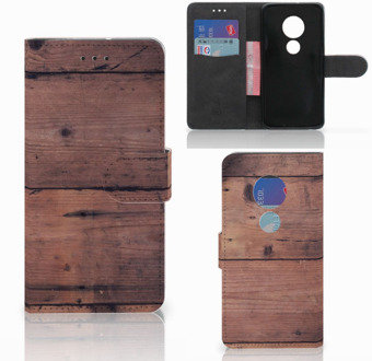 B2Ctelecom Motorola Moto G7 Play Bookcover hoesje Old Wood