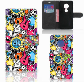 B2Ctelecom Motorola Moto G7 Play Bookcover hoesje Punk Rock