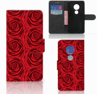 B2Ctelecom Motorola Moto G7 Play Bookcover hoesje Red Roses