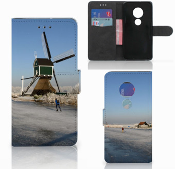 B2Ctelecom Motorola Moto G7 Play Bookcover hoesje Schaatsers