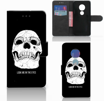 B2Ctelecom Motorola Moto G7 Play Bookcover hoesje Skull Eyes