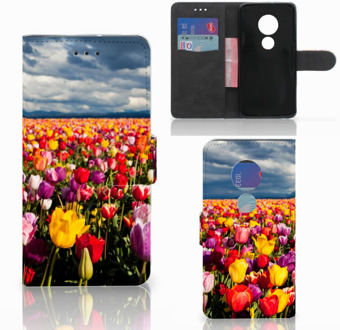 B2Ctelecom Motorola Moto G7 Play Bookcover hoesje Tulpen