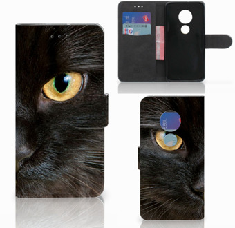 B2Ctelecom Motorola Moto G7 Play Bookcover hoesje Zwarte Kat