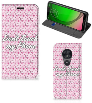 B2Ctelecom Motorola Moto G7 Play Design Case Flowers Pink DTMP