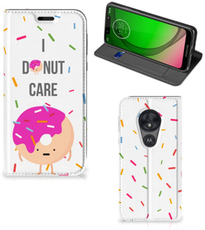 B2Ctelecom Motorola Moto G7 Play Flip Style Cover Donut Roze