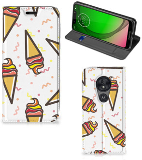 B2Ctelecom Motorola Moto G7 Play Flip Style Cover Icecream