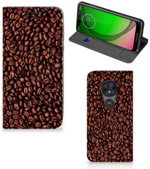 B2Ctelecom Motorola Moto G7 Play Flip Style Cover Koffiebonen