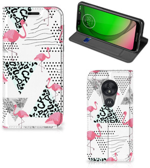 B2Ctelecom Motorola Moto G7 Play Hoesje maken Flamingo Triangle