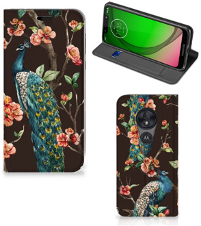 B2Ctelecom Motorola Moto G7 Play Hoesje maken Pauw met Bloemen