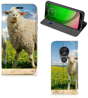 B2Ctelecom Motorola Moto G7 Play Hoesje maken Schaap en Lammetje