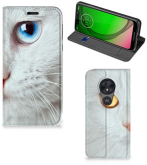 B2Ctelecom Motorola Moto G7 Play Hoesje maken Witte Kat