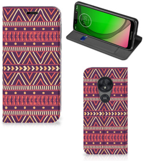 B2Ctelecom Motorola Moto G7 Play Hoesje met Magneet Aztec Purple