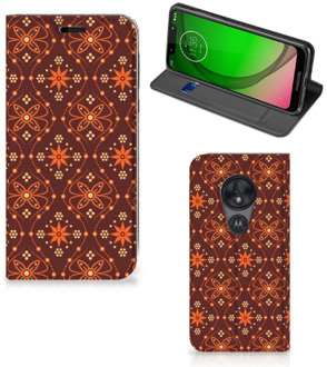 B2Ctelecom Motorola Moto G7 Play Hoesje met Magneet Batik Brown