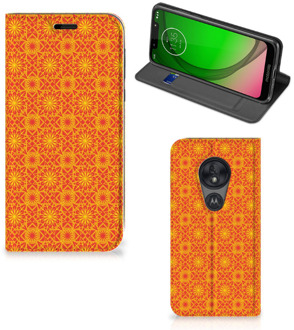 B2Ctelecom Motorola Moto G7 Play Hoesje met Magneet Batik Orange