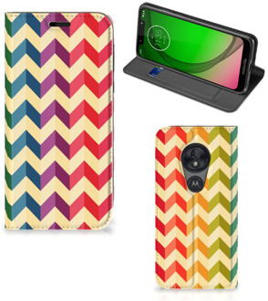 B2Ctelecom Motorola Moto G7 Play Hoesje met Magneet Zigzag Color