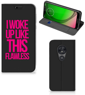 B2Ctelecom Motorola Moto G7 Play Hoesje met tekst Woke Up