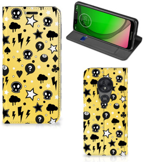 B2Ctelecom Motorola Moto G7 Play Mobiel BookCase Punk Yellow