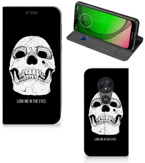 B2Ctelecom Motorola Moto G7 Play Mobiel BookCase Skull Eyes