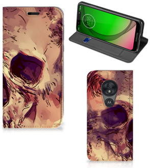 B2Ctelecom Motorola Moto G7 Play Mobiel BookCase Skullhead