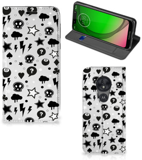 B2Ctelecom Motorola Moto G7 Play Mobiel BookCase Zilver Punk