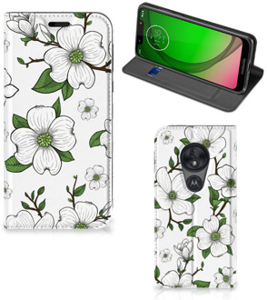 B2Ctelecom Motorola Moto G7 Play Smart Cover Dogwood Flowers