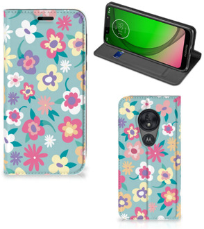 B2Ctelecom Motorola Moto G7 Play Smart Cover Flower Power