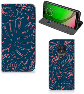 B2Ctelecom Motorola Moto G7 Play Smart Cover Palm Leaves