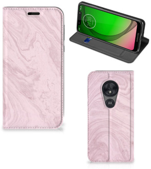 B2Ctelecom Motorola Moto G7 Play Standcase Marble Roze