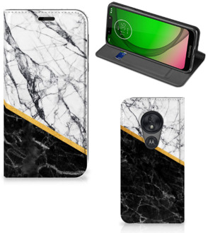 B2Ctelecom Motorola Moto G7 Play Standcase Marble White Black