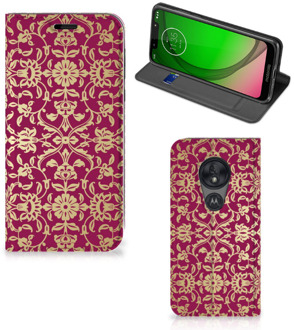 B2Ctelecom Motorola Moto G7 Play Telefoon Hoesje Barok Pink