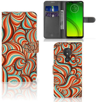 B2Ctelecom Motorola Moto G7 Power Book Case Hoesje Design Retro