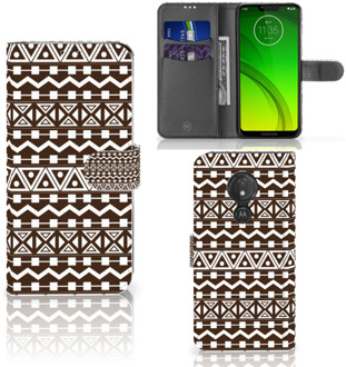 B2Ctelecom Motorola Moto G7 Power  Hoesje Bookcase Aztec Brown