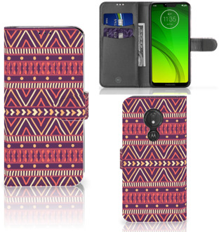 B2Ctelecom Motorola Moto G7 Power  Hoesje Bookcase Aztec Purple