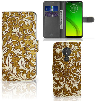 B2Ctelecom Motorola Moto G7 Power Hoesje Bookcase Barok Goud