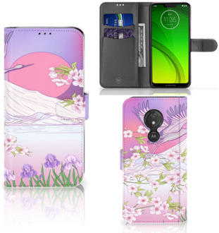 B2Ctelecom Motorola Moto G7 Power  Hoesje Bookcase Bird Flying