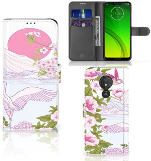 B2Ctelecom Motorola Moto G7 Power Hoesje Bookcase Bird Standing