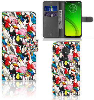 B2Ctelecom Motorola Moto G7 Power  Hoesje Bookcase Birds