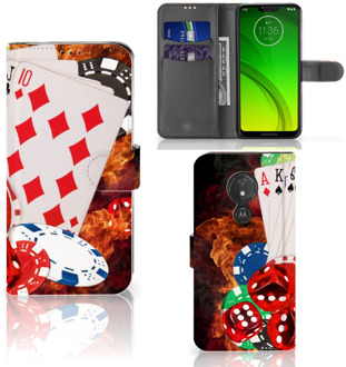 B2Ctelecom Motorola Moto G7 Power  Hoesje Bookcase Casino