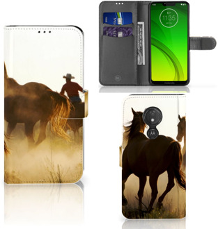 B2Ctelecom Motorola Moto G7 Power Hoesje Bookcase Cowboy