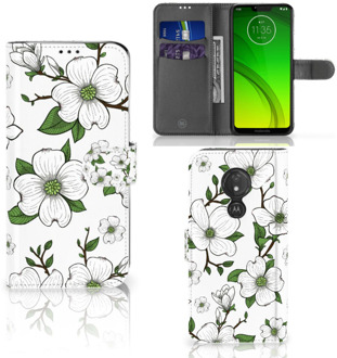 B2Ctelecom Motorola Moto G7 Power Hoesje Bookcase Dogwood Flowers