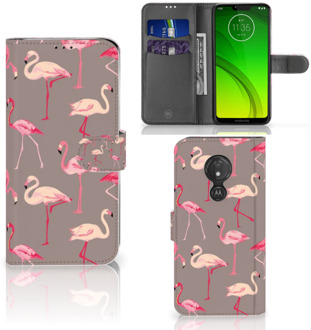 B2Ctelecom Motorola Moto G7 Power  Hoesje Bookcase Flamingo