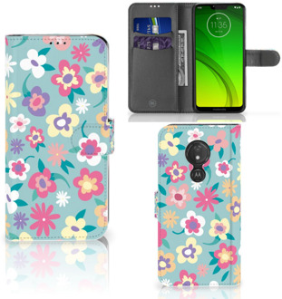 B2Ctelecom Motorola Moto G7 Power Hoesje Bookcase Flower Power