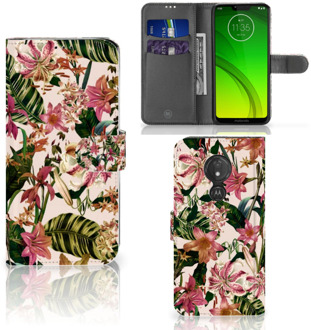 B2Ctelecom Motorola Moto G7 Power  Hoesje Bookcase Flowers