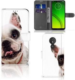 B2Ctelecom Motorola Moto G7 Power  Hoesje Bookcase Franse Bulldog