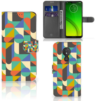 B2Ctelecom Motorola Moto G7 Power  Hoesje Bookcase Funky Retro