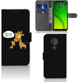 B2Ctelecom Motorola Moto G7 Power  Hoesje Bookcase Giraffe